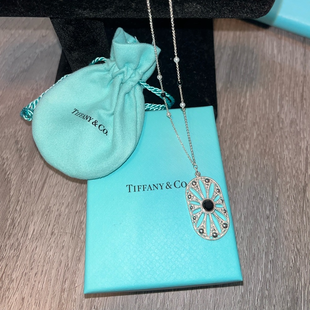 Tiffany & Co. Zeigfeld Collection Pearl And Onyx Necklace